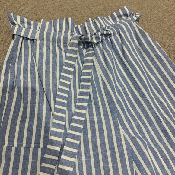 Cuffed Striped Canvas Pant with Tie - Picture 4 of 5